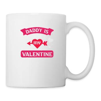 PAPA EST MON VALENTIN - Mug blanc - blanc - Droite