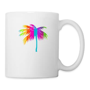 Tropical Beach Paradise Palm Rainbow 2 - Mug - white - Right
