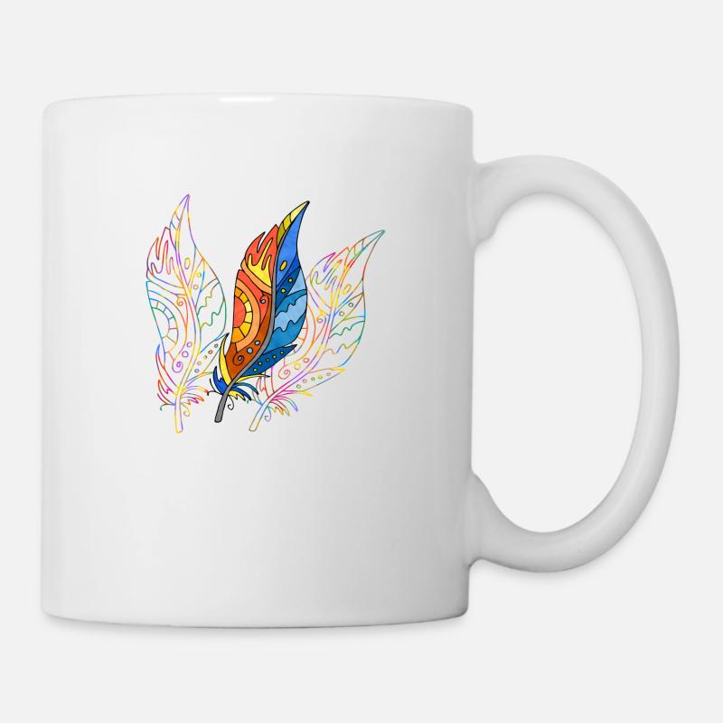 Feder - Tasse - Weiß