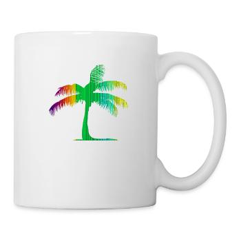 Tropical Beach Paradise Palm Rainbow 4 - Mug - white - Right