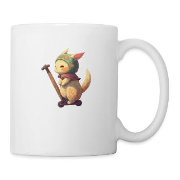 Scooter Katze - Tasse - Weiß - Rechts