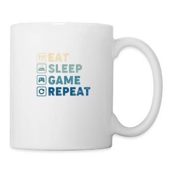 EAT SLEEP GAME REPEAT - Mug - white - Right
