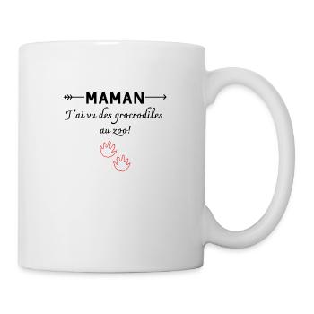 maman j'ai vu les grocodiles au zoo - Mug blanc - blanc - Droite