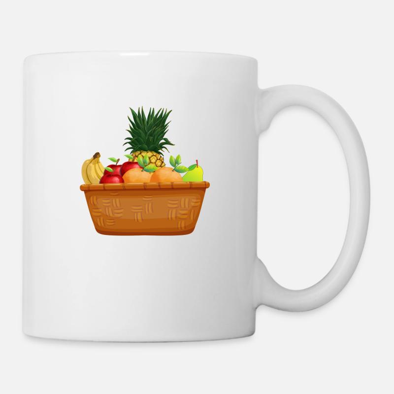 Cesto di frutta - Tazza - bianco