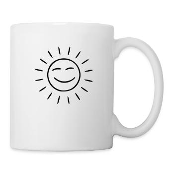 Sonne Zeichnung Natur Skizze schwarz - Tasse - Weiß - Rechts