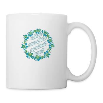 Que puis-je faire contre vous? - Mug blanc - blanc - Droite