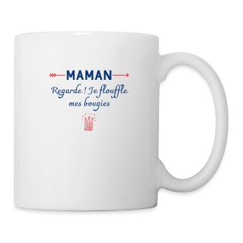 Je flouffle mes bougies idee cadeau d'anniversaire - Mug blanc - blanc - Droite