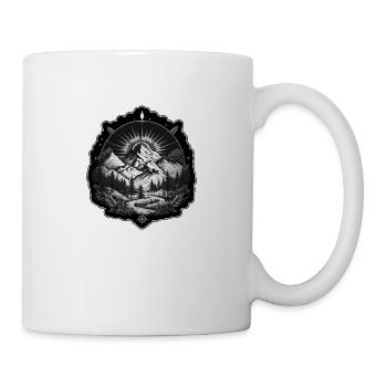 Berge und Kompass 5 - Tasse - Weiß - Rechts
