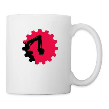 bagger baggerfahrer Baggerschaufel - Tasse - Weiß - Rechts