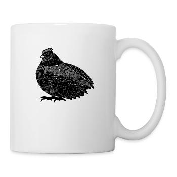 Funny chicken line art Pop Art Minimalist 13 - Mug - white - Right