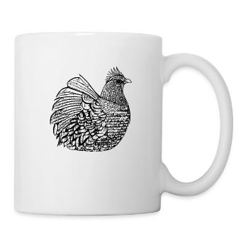 Funny Chicken Line Art Pop Art Minimalist 5 - Mug - white - Right