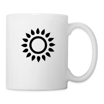 Sonne Zeichnung Natur Skizze schwarz - Tasse - Weiß - Rechts