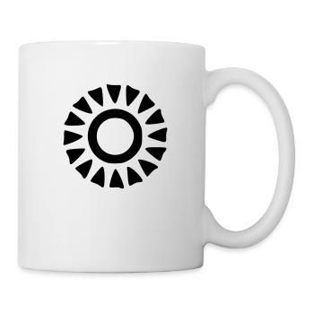 Sonne Zeichnung Natur Skizze schwarz - Tasse - Weiß - Rechts