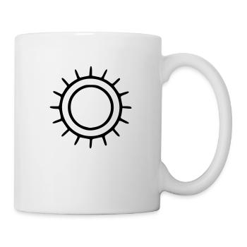 Sonne Zeichnung Natur Skizze schwarz - Tasse - Weiß - Rechts