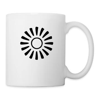 Sonne Zeichnung Natur Skizze schwarz - Tasse - Weiß - Rechts
