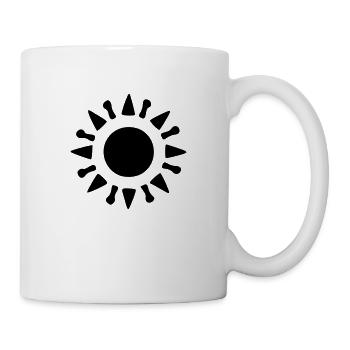 Sonne Zeichnung Natur Skizze schwarz - Tasse - Weiß - Rechts