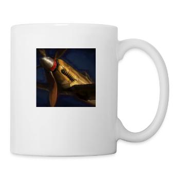 Flugzeug Kunstgemälde Propellermaschine - Tasse - Weiß - Rechts