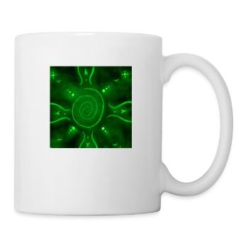 MANDALA VERT ENSOLEILLÉ - Mug blanc - blanc - Droite
