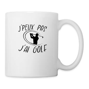 j'peux pas j'ai golf - Mug blanc - blanc - Droite
