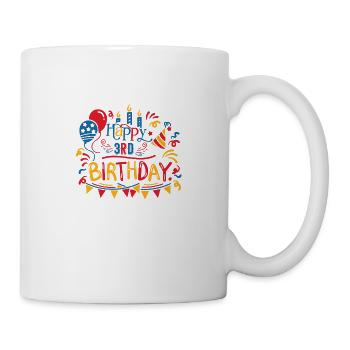 Alles Gute zum 3. Geburtstag Dritte 3 Jahre alte Geschenkideen - Tasse - Weiß - Rechts