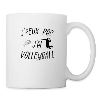 j'peux pas j'ai volleyball - Mug blanc - blanc - Droite