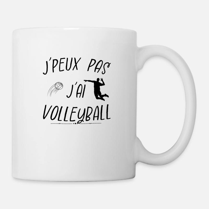 j'peux pas j'ai volleyball - Mug blanc - blanc