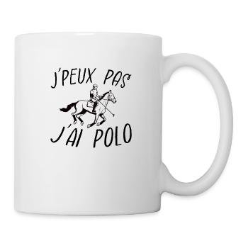 j'peux pas j'ai polo - Mug blanc - blanc - Droite