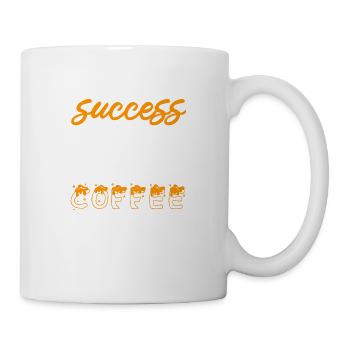 LA ROUTE DU SUCCÈS EST PAVÉE DE CAFÉ - Mug blanc - blanc - Droite