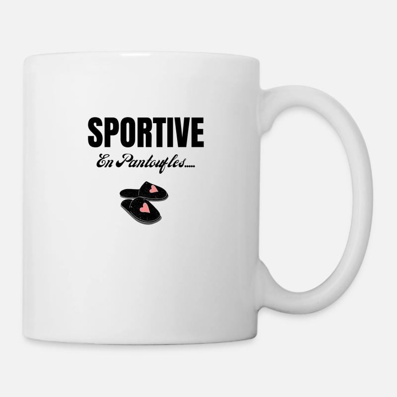 sportive en pantoufles - Mug blanc - blanc