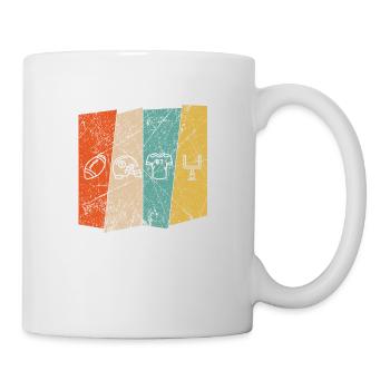American Football Fan Shirt - Game Day Vintage - Mug - white - Right