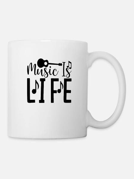 Music is Life - Tasse - Weiß