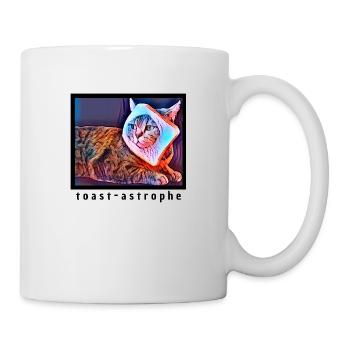 Astrophe de pain grillé pour chat - Catoastrophe Funny Cat design - Mug blanc - blanc - Droite