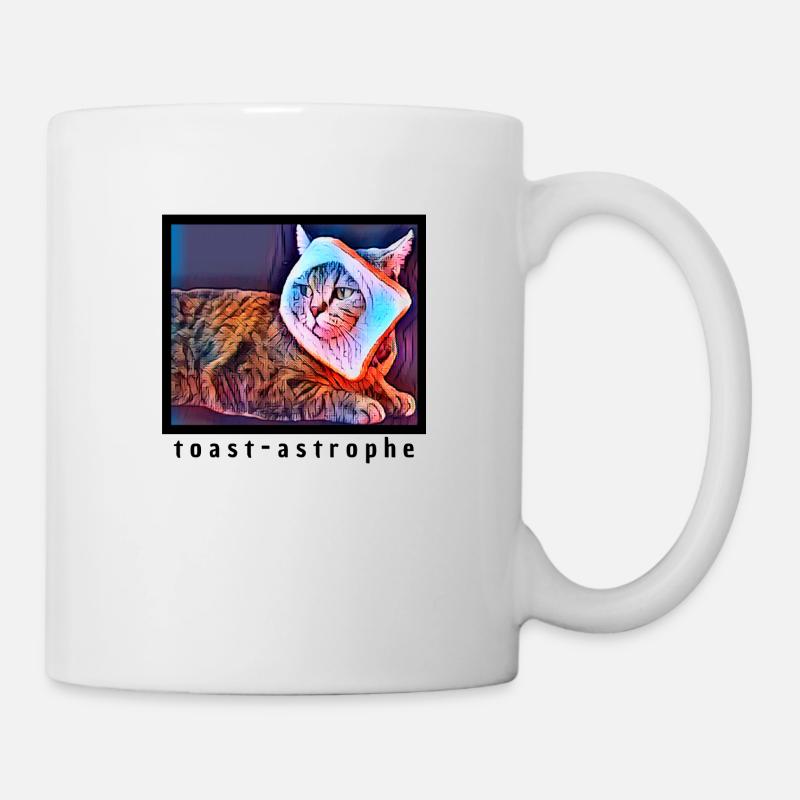 Cat toast astrophe - Catoastrophe Funny Cat design - Tasse - Weiß