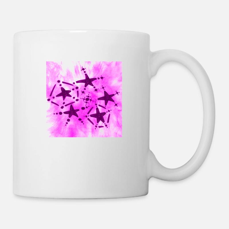 5 STERNE LÄCHELNDER FLIEDER - Tasse - Weiß