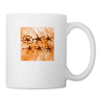 6 ÉTOILES ORANGE SOURIANT - Mug blanc - blanc - Droite