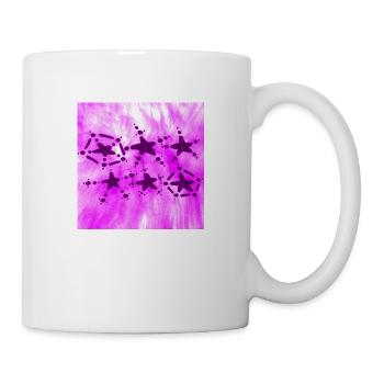 6 STERNE LÄCHELN VIOLETT - Tasse - Weiß - Rechts