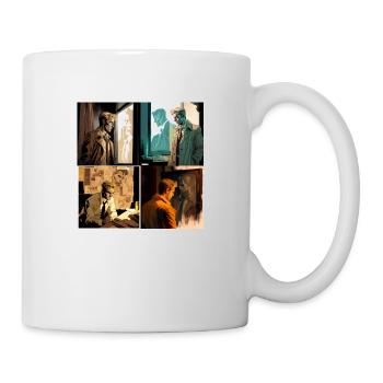 Personne espionnant la personne cible - Mug blanc - blanc - Droite