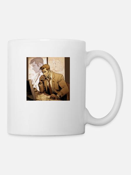 Image comique d’un espion espionnant John Constantine - Mug blanc - blanc