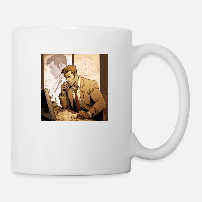 Image comique d’un espion espionnant John Constantine - Mug blanc - blanc