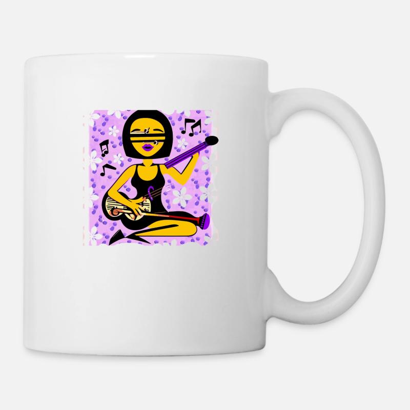 Fille de la musique - Mug blanc - blanc