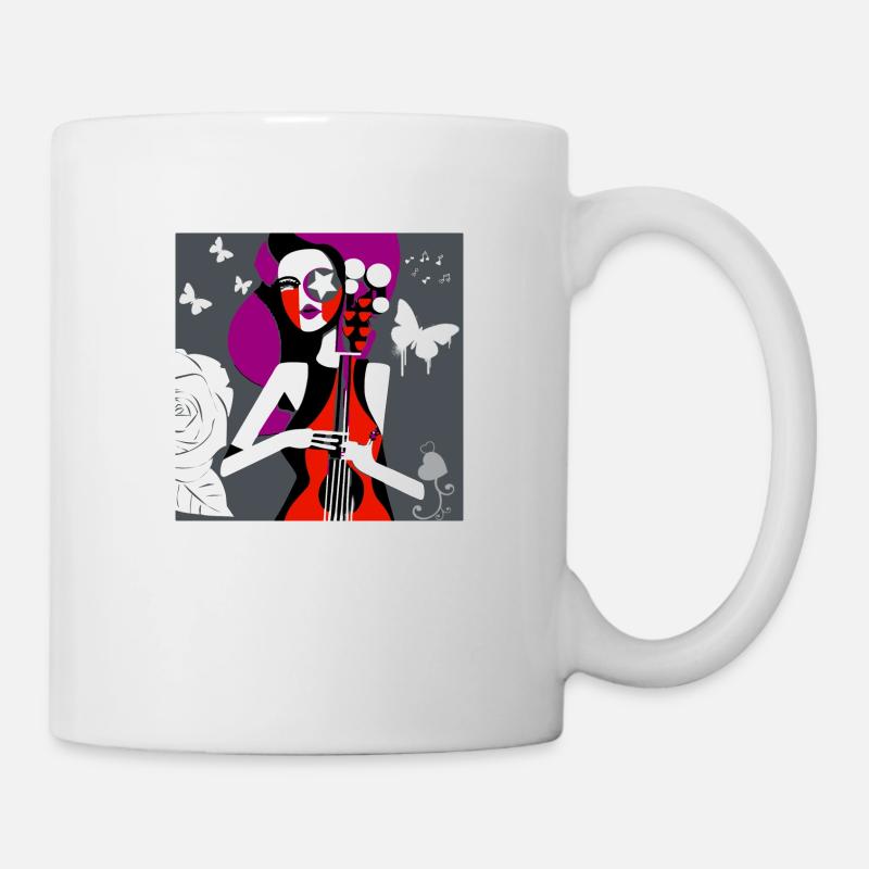 Fille de la musique - Mug blanc - blanc