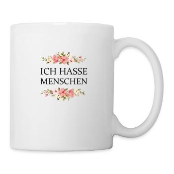 ich hasse menschen - Tasse - Weiß - Rechts