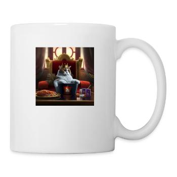 Cat queen in her throne room - Mug - white - Right
