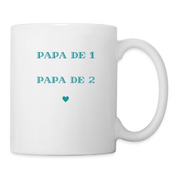 papa de 1 c'est bien mais de 2 c'est mieux - Mug blanc - blanc - Droite