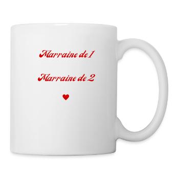marraine de 1 c'est bien mais de 2 c'est mieux - Mug blanc - blanc - Droite