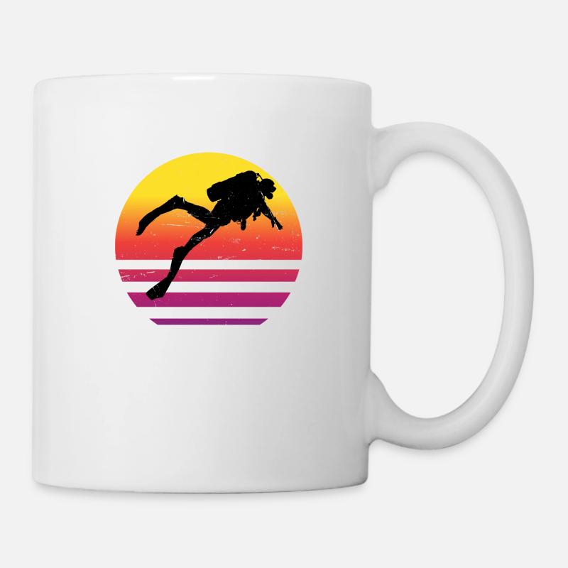 Ladies Diving Scuba Diving Free Dive Diver - Mug - white