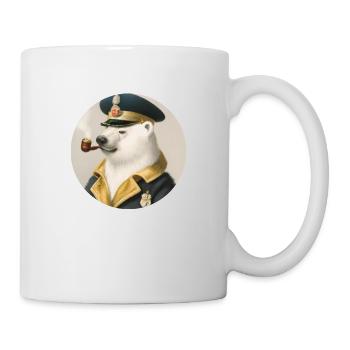 Vieux phoque à fourrure - ours polaire avec pipe - Mug blanc - blanc - Droite
