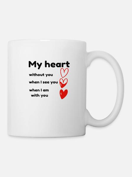 Mon coeur Saint-Valentin - Mug blanc - blanc