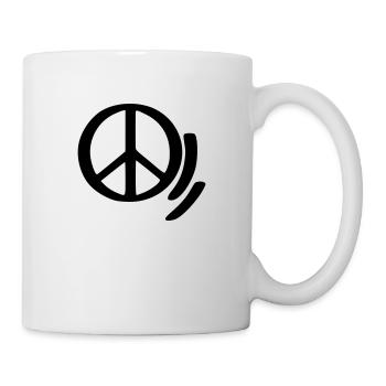 Peace Sign Drawing Peace Sketch black - Mug - white - Right
