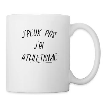 j'peux pas j'ai athlétisme - Mug blanc - blanc - Droite